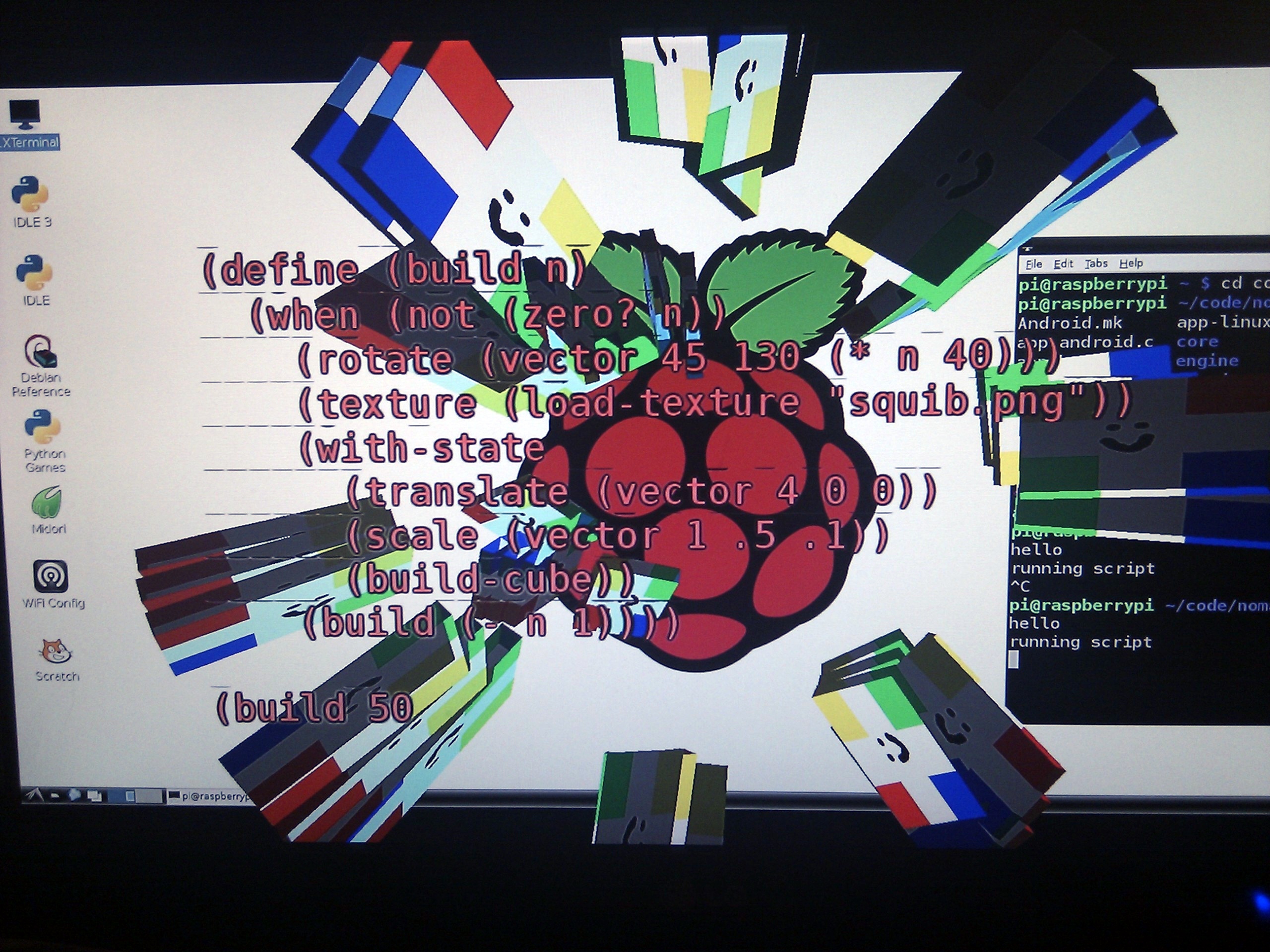 Live coding on the Raspberry Pi