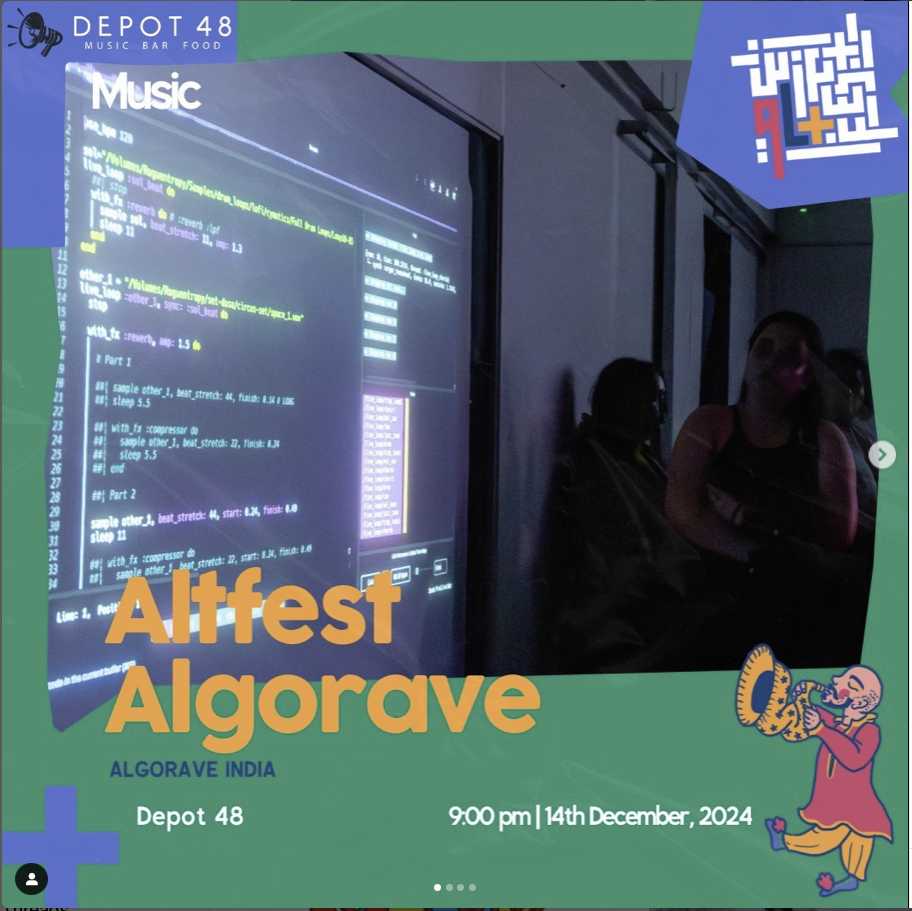 AltFest Algorave: Delhi Edition poster